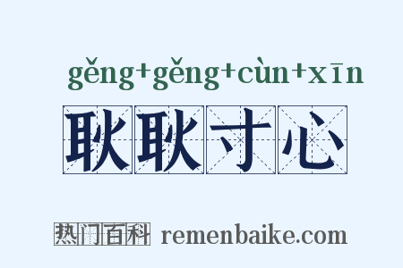 耿耿寸心是什么意思的图片
